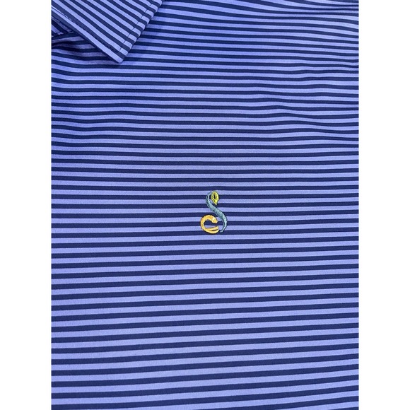 Peter Millar Summer Comfort Polo Shirt Mens XL Blue Performance Streamsong Golf - Picture 5 of 10